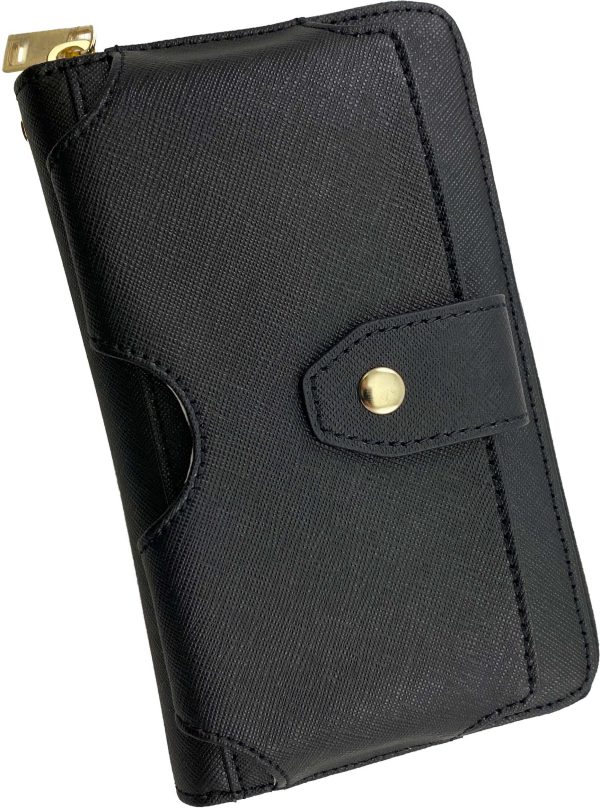 Universal Black Clutch Bag Wallet Case with Lanyard Strap for iPhone 11 XR Xs Sale